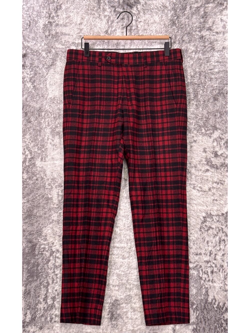 Todd Snyder Pants 30 x 29 Mens Tartan Plaid Wool Flannel Slim Leg Trouser